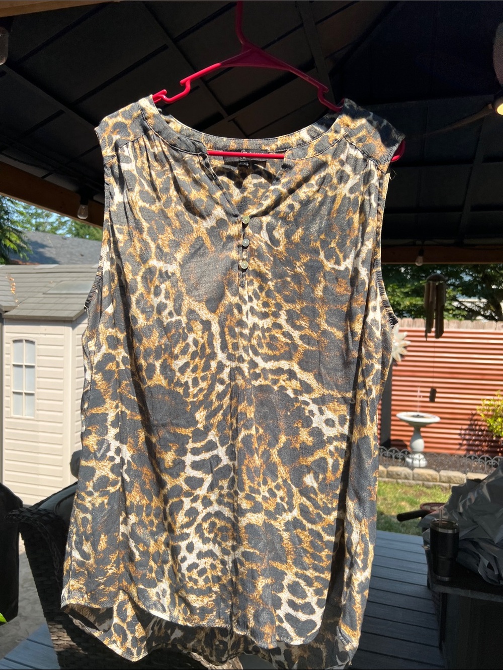 Fred David Sleeveless Leopard Print Camisole - Brown & Black